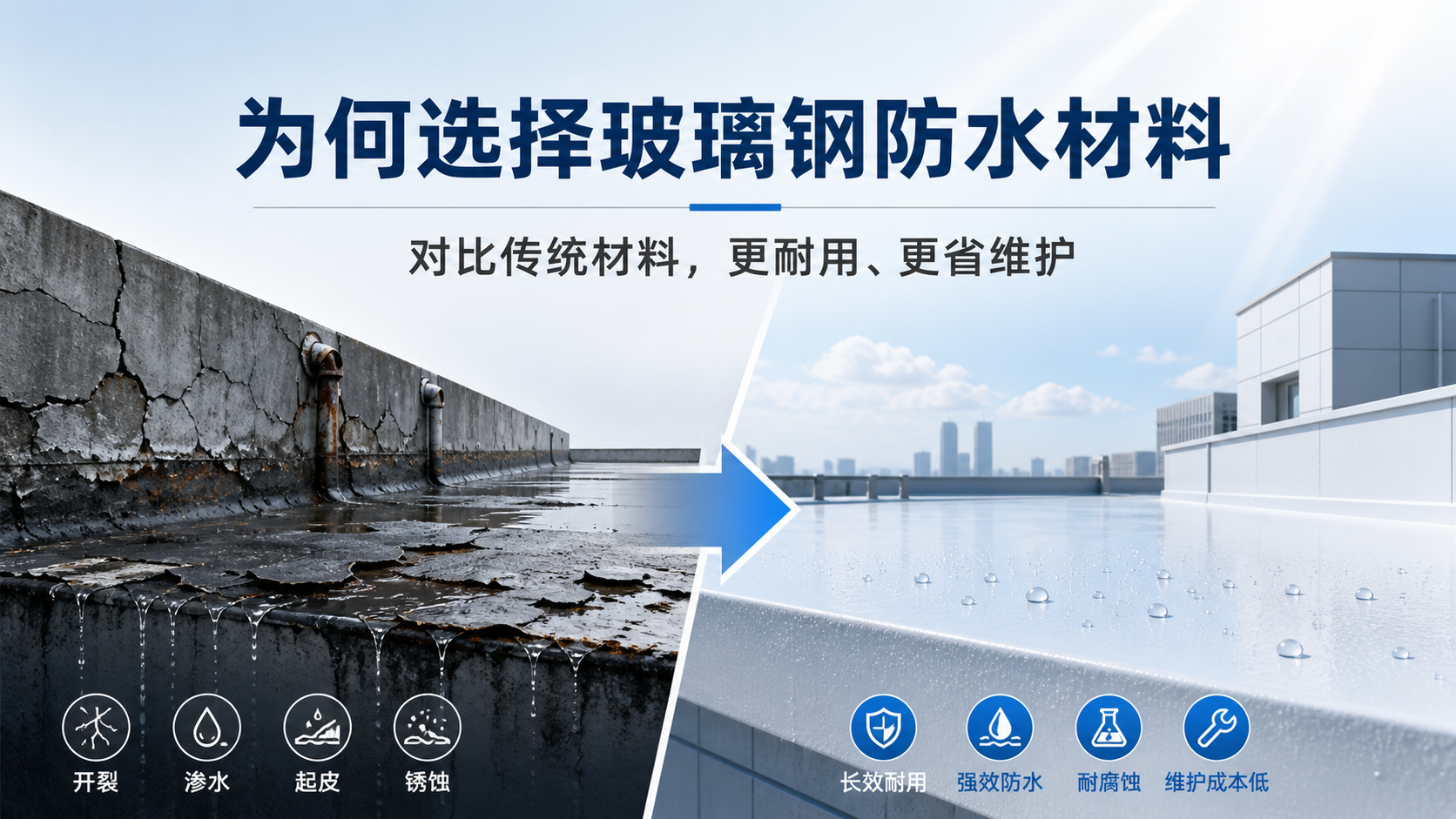 在大同，为何选择玻璃钢防水材料而非传统材料